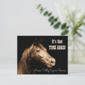 Herinnering voor afspraak met Sepia Toned Horse Briefkaart (Staand voorkant)