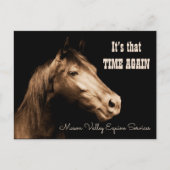 Herinnering voor afspraak met Sepia Toned Horse Briefkaart (Voorkant)