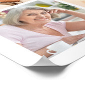 Herinnering Voor altijd in onze harten 13 foto-col Poster (Hoek)