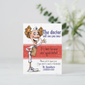 Herinnering voor arts/medische afspraak briefkaart (Staand voorkant)