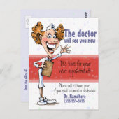 Herinnering voor arts/medische afspraak briefkaart (Voorkant / Achterkant)