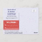 Herinnering voor arts/medische afspraak briefkaart (Achterkant)