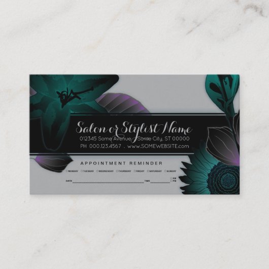 Herinnering voor benoeming bloemen afsprakenkaartje (Voorkant)