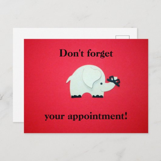 Herinnering voor benoeming briefkaart (Voorkant / Achterkant)