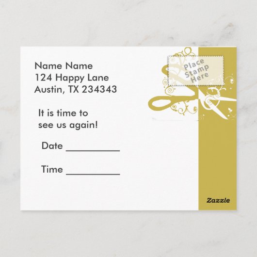 Herinnering voor benoeming briefkaart (Achterkant)