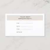 Herinnering voor benoeming: ellegant design Trendy Afsprakenkaartje (Voorkant)