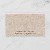 herinnering voor benoeming Floral Burlap Afsprakenkaartje (Achterkant)