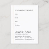 Herinnering voor benoeming Gold Elegant Modern Pla Afsprakenkaartje (Voorkant)