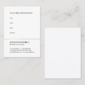 Herinnering voor benoeming Gold Elegant Plain Tren Afsprakenkaartje (Voorkant / Achterkant)