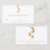 Herinnering voor benoeming Hair Curl Salon Afsprakenkaartje (Voorkant / Achterkant)
