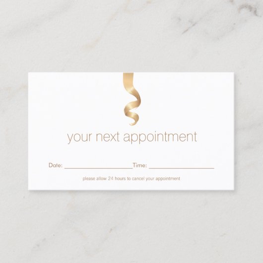 Herinnering voor benoeming Hair Curl Salon Afsprakenkaartje (Voorkant)