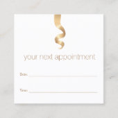 Herinnering voor benoeming Hair Curl Salon Afsprakenkaartje (Voorkant)