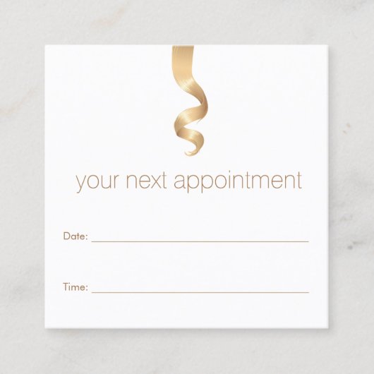 Herinnering voor benoeming Hair Curl Salon Afsprakenkaartje (Voorkant)