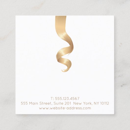 Herinnering voor benoeming Hair Curl Salon Afsprakenkaartje (Achterkant)