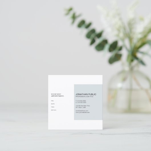 Herinnering voor benoeming Modern Classy Simple De Afsprakenkaartje