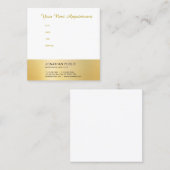 Herinnering voor benoeming Modern Faux Gold Sjablo Afsprakenkaartje (Voorkant / Achterkant)