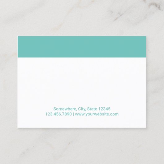 Herinnering voor benoeming Moderne Blauwgroen vast Afsprakenkaartje (Achterkant)