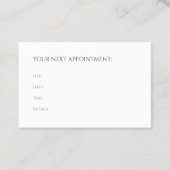 Herinnering voor benoeming Moderne Minimale Sjablo Afsprakenkaartje (Voorkant)