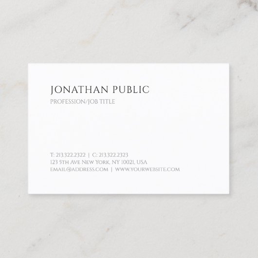 Herinnering voor benoeming Moderne Minimale Sjablo Afsprakenkaartje (Achterkant)