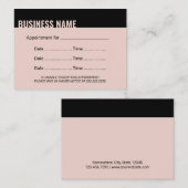 Herinnering voor benoeming Moderne Vette rand Blus Afsprakenkaartje (Voorkant / Achterkant)