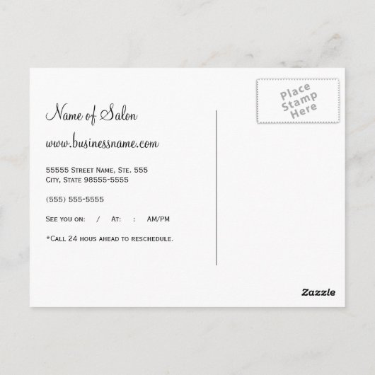 Herinnering voor benoeming Samba Red Houndstooth Briefkaart (Achterkant)