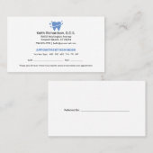 Herinnering voor benoeming van Dentist | tandheelk Visitekaartje (Voorkant / Achterkant)