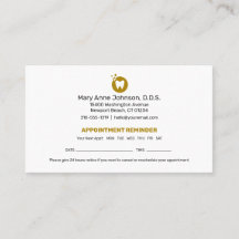 Herinnering voor benoeming van Dentist | tandheelk