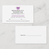 Herinnering voor benoeming van Dentist | tandheelk Visitekaartje (Voorkant / Achterkant)