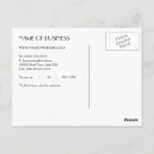 Herinnering voor benoeming van Elegant Black en Go Briefkaart (Achterkant)