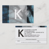 herinnering voor benoeming van haastige monogram afsprakenkaartje (Voorkant / Achterkant)