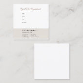 Herinnering voor benoeming van legant Moderne Sjab Afsprakenkaartje (Voorkant / Achterkant)