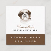 Herinnering voor benoeming van waterverf Shih Tzu  Vierkante Visitekaartje (Voorkant)