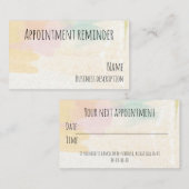 Herinnering voor benoeming visitekaartje (Voorkant / Achterkant)
