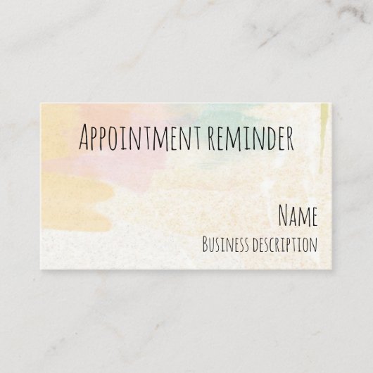 Herinnering voor benoeming visitekaartje (Voorkant)