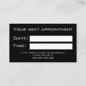 Herinnering voor benoeming visitekaartje (Achterkant)