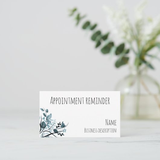 Herinnering voor benoeming visitekaartje (Staand voorkant)