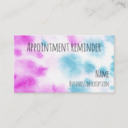 Herinnering voor benoeming visitekaartje (Voorkant)