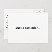 Herinnering voor benoeming voor klinische proeven briefkaart (Voorkant / Achterkant)