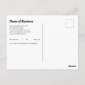 Herinnering voor benoeming voor moderne zwarte en briefkaart (Achterkant)