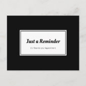 Herinnering voor benoeming voor moderne zwarte en briefkaart (Voorkant)