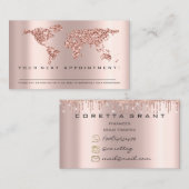 Herinnering voor benoeming Word Map Handelaars Fin Visitekaartje (Voorkant / Achterkant)