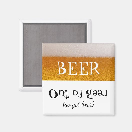 Herinnering voor bier magneet (Voorkant / Achterkant)