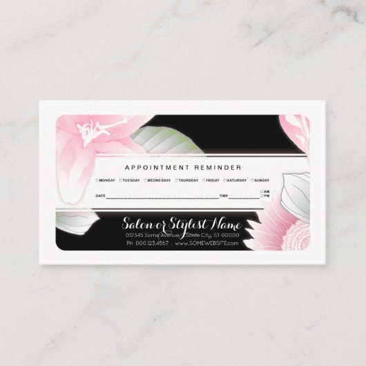  herinnering voor bloemenafspraak afsprakenkaartje (Voorkant)