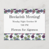 Herinnering voor bloemenboekenclub briefkaart (Voorkant)
