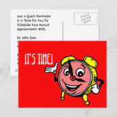 Herinnering voor briefkaart Klok Face Time Appoint (Voorkant / Achterkant)