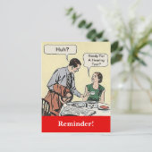 Herinnering voor briefkaart-retro-koppeling briefkaart (Staand voorkant)