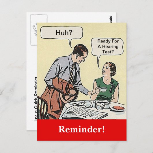 Herinnering voor briefkaart-retro-koppeling briefkaart (Voorkant / Achterkant)