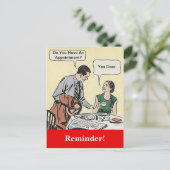 Herinnering voor briefkaart-retro-koppeling briefkaart (Staand voorkant)