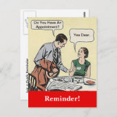 Herinnering voor briefkaart-retro-koppeling briefkaart (Voorkant / Achterkant)