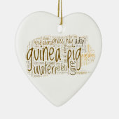 Herinnering voor cavia's Word Cloud Keramisch Ornament (Rechts)